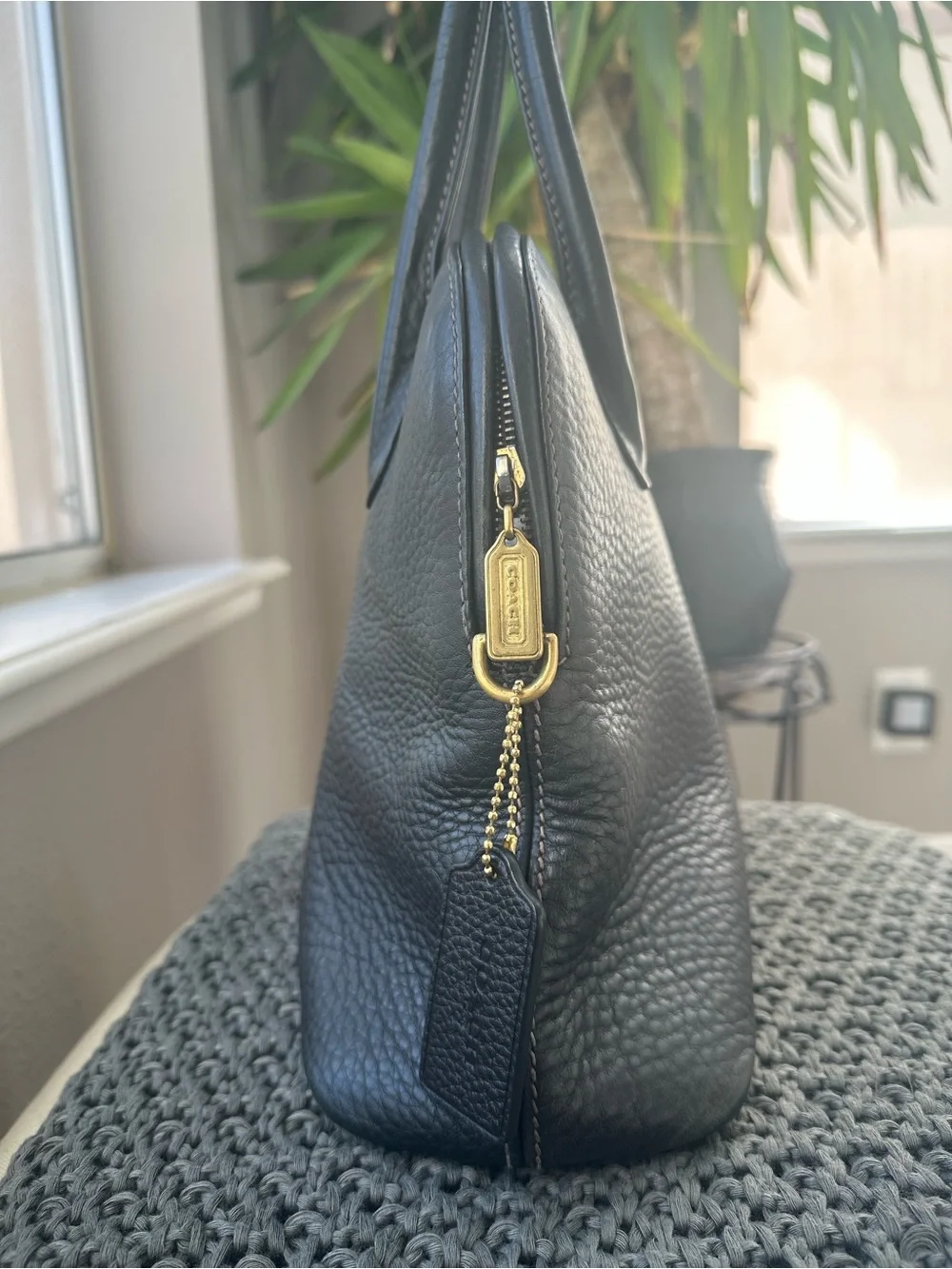 Vintage Coach Black Sonoma Satchel 4921